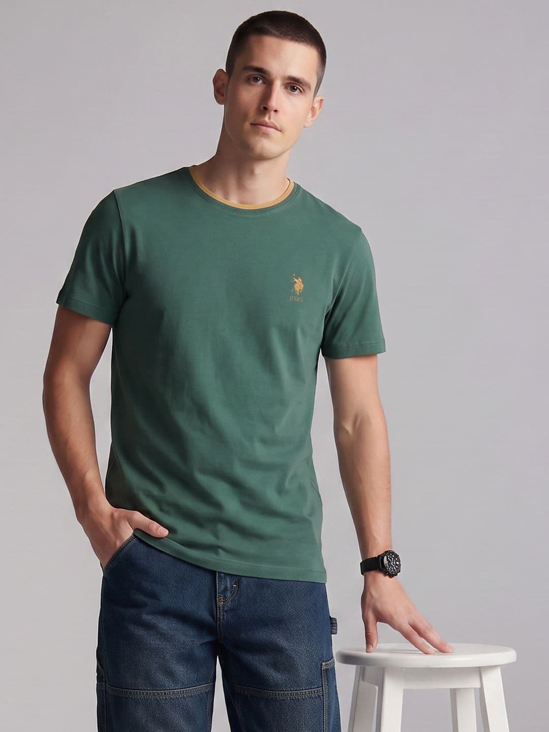 U.S. Polo Assn. Brand Logo Pure Cotton T-shirt - view 1