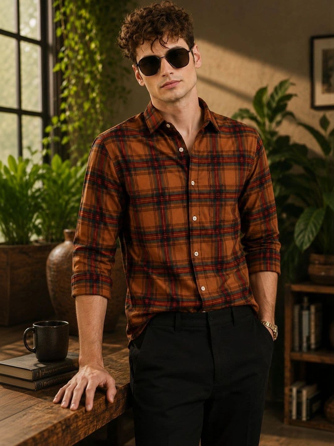 AGNIVAR COLLECTION Men Comfort Tartan Checks Checked Casual Shirt - view 1