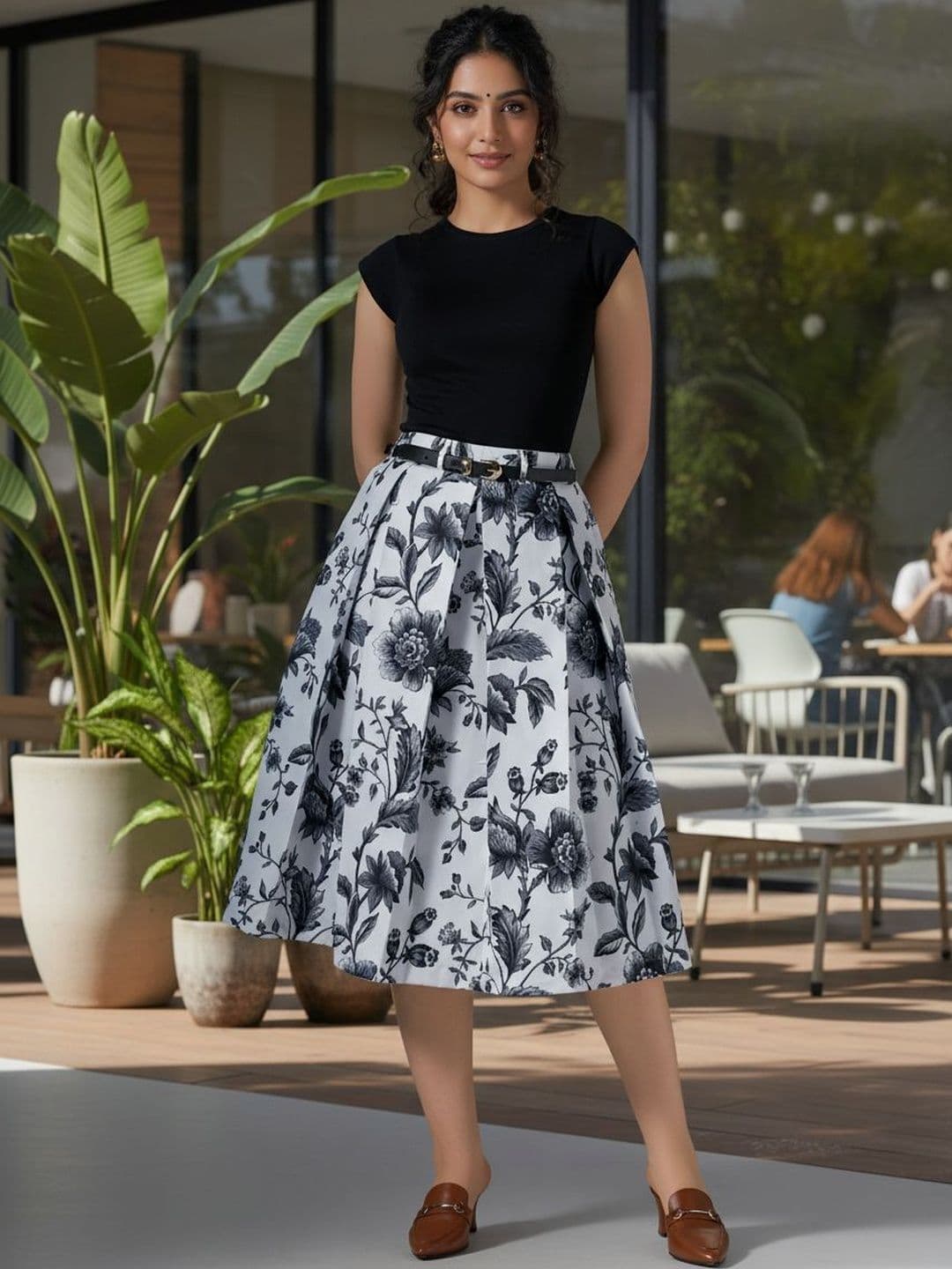 BLUE PIEGEON Women Cotton Floral Midi Fashion - view 1