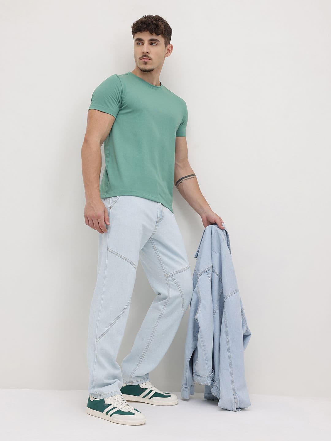 The Roadster Life Co. Men Panelled Mid-Rise Straight Fit Pure Cotton Jeans - view 1