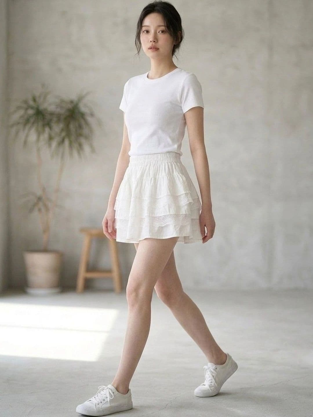 Suo Women Tiered Mini Flared Skirt - view 1