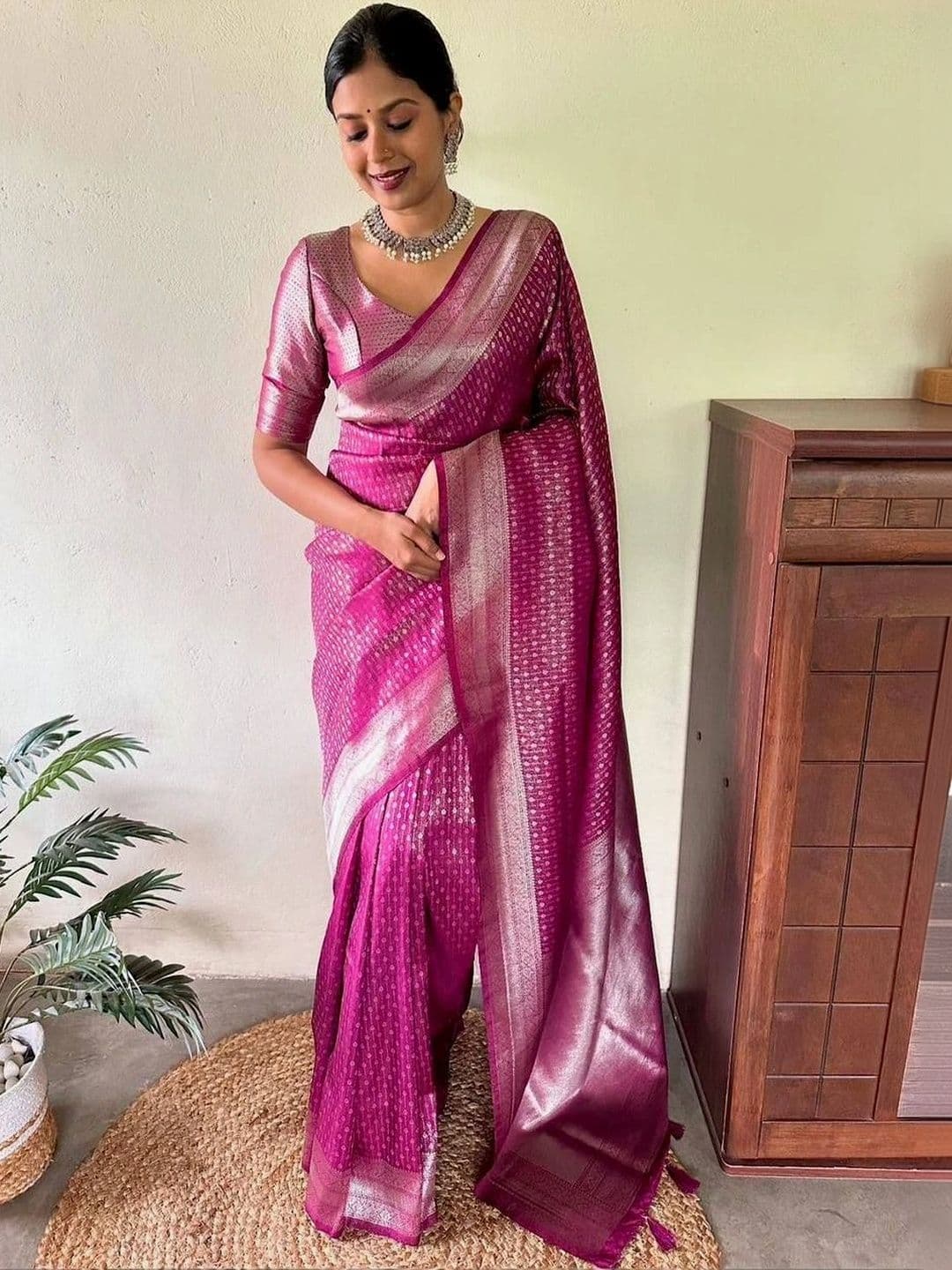 revika Woven Design Zari Art Silk Designer Kanjeevaram Saree - view 1