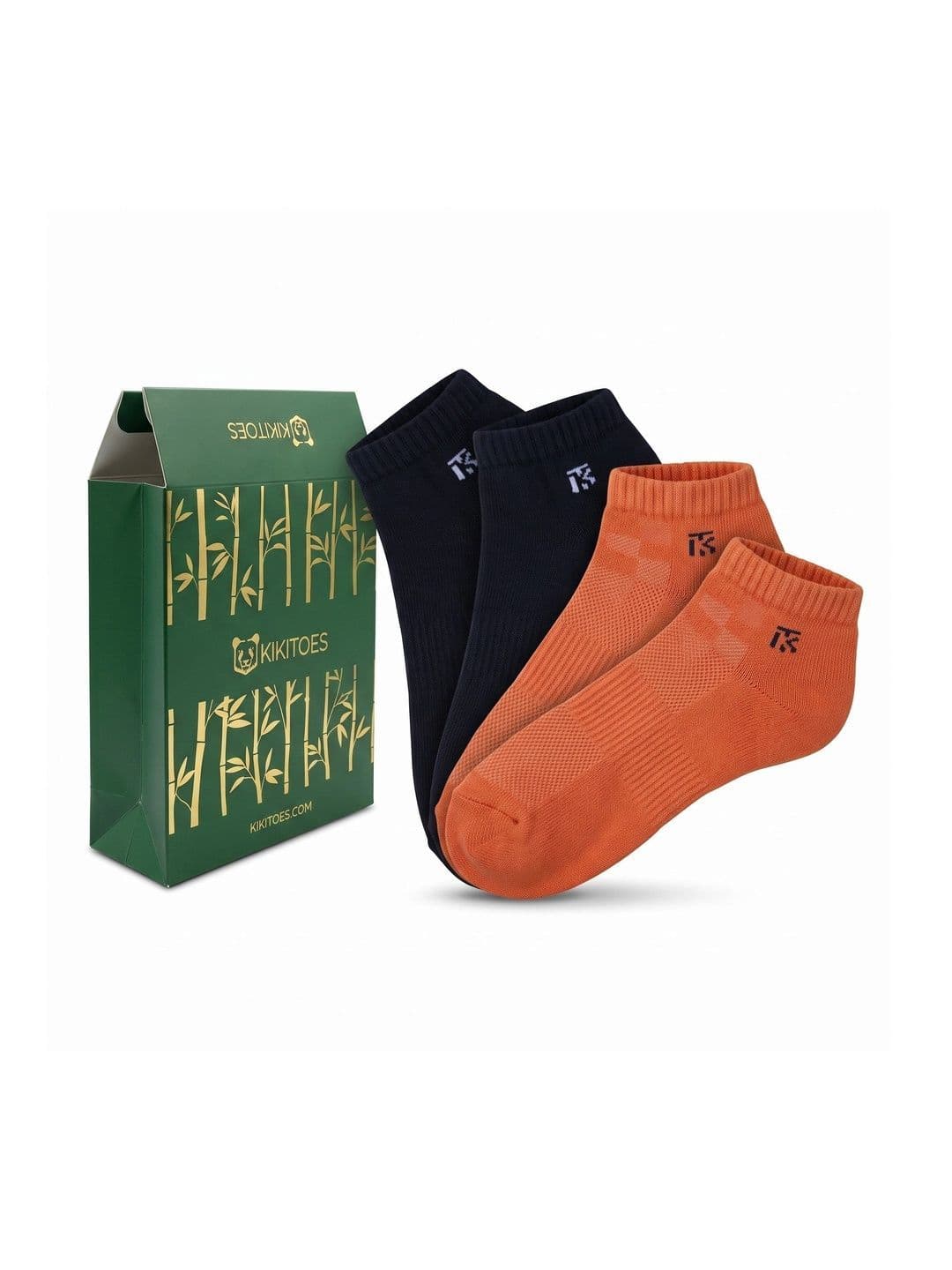 Kikitoes Men Pack of 2 Assorted Solid Bamboo Ankle Length Socks - view 1