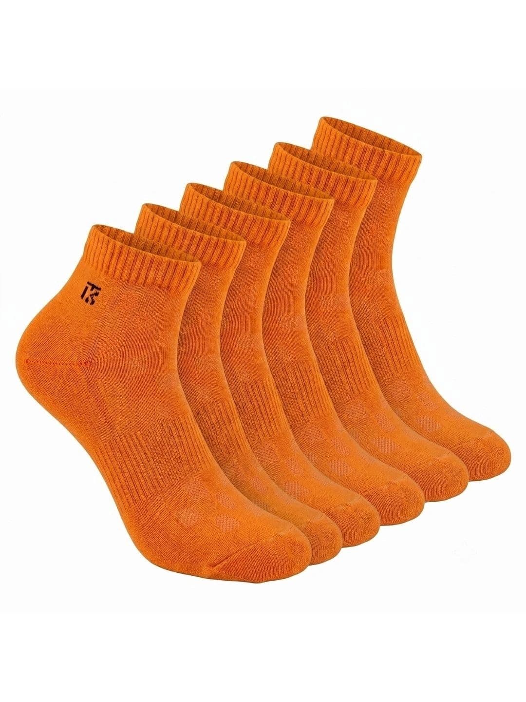 Kikitoes Men Pack of 3 Orange Bamboo Ankle Socks - view 1