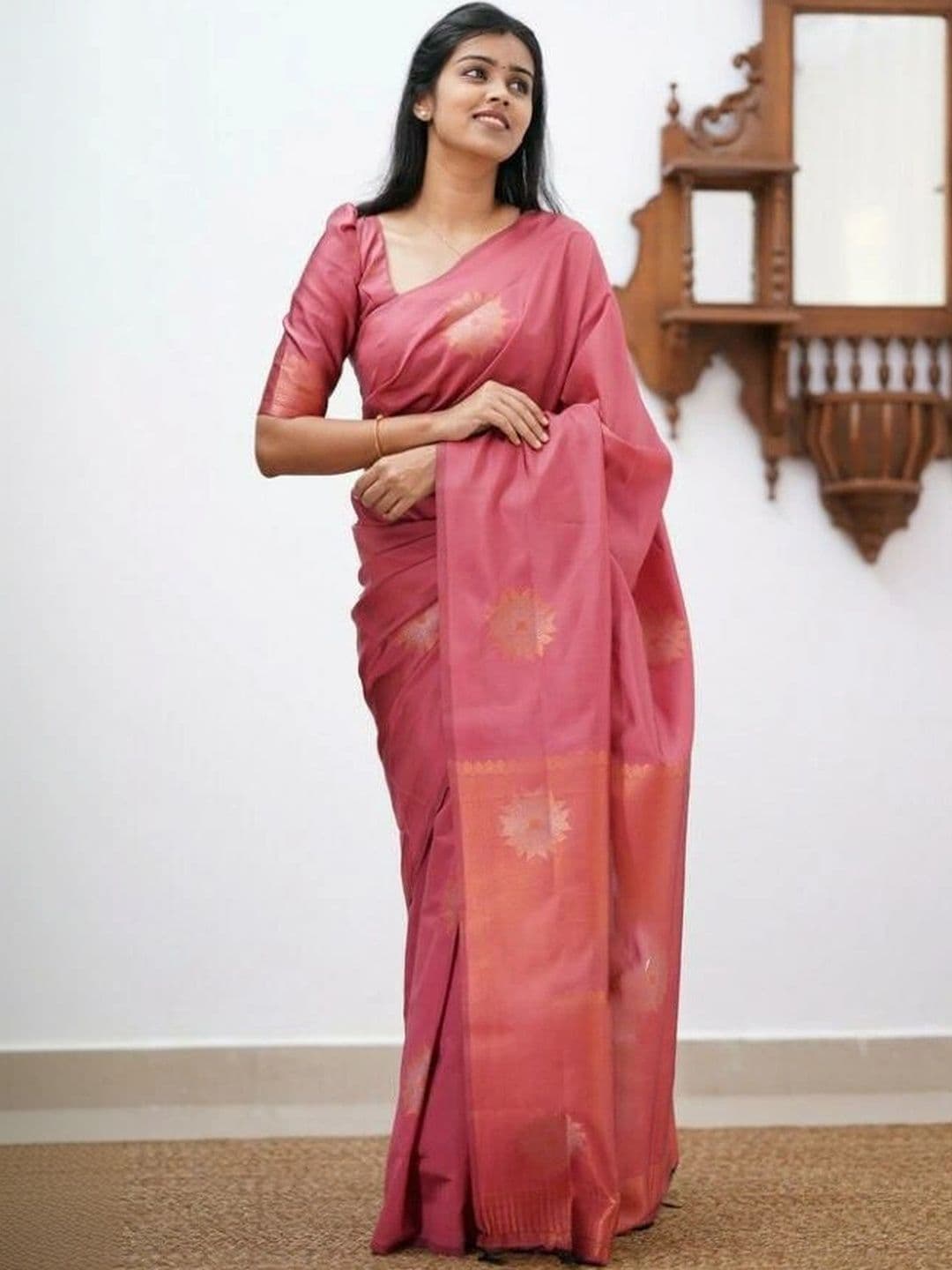revika Woven Design Zari Art Silk Designer Kanjeevaram Saree - view 1
