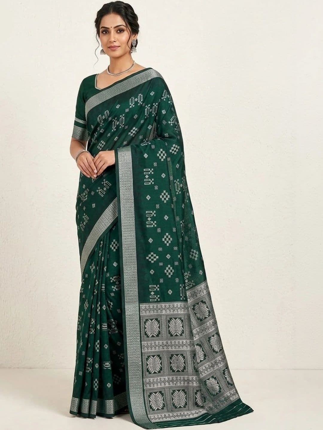 SHOPSILK Zari Art Silk Sambalpuri Saree - view 1