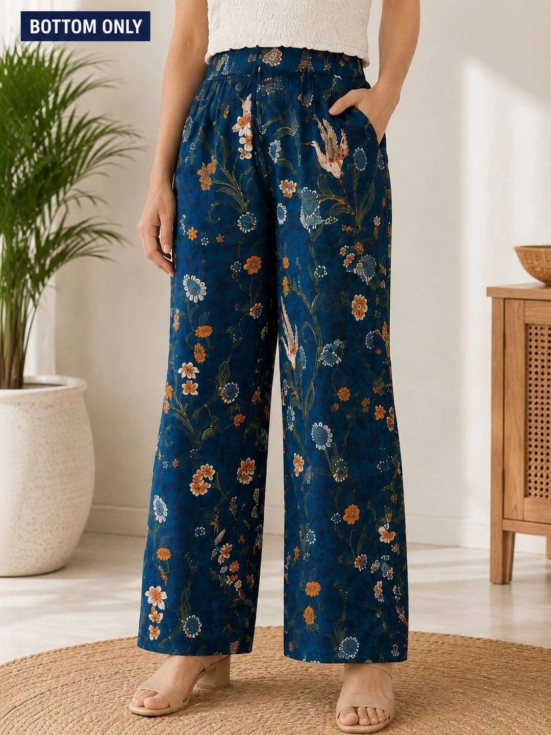 HAYA ETHNIC Women Floral Printed Ethnic Palazzos - view 1