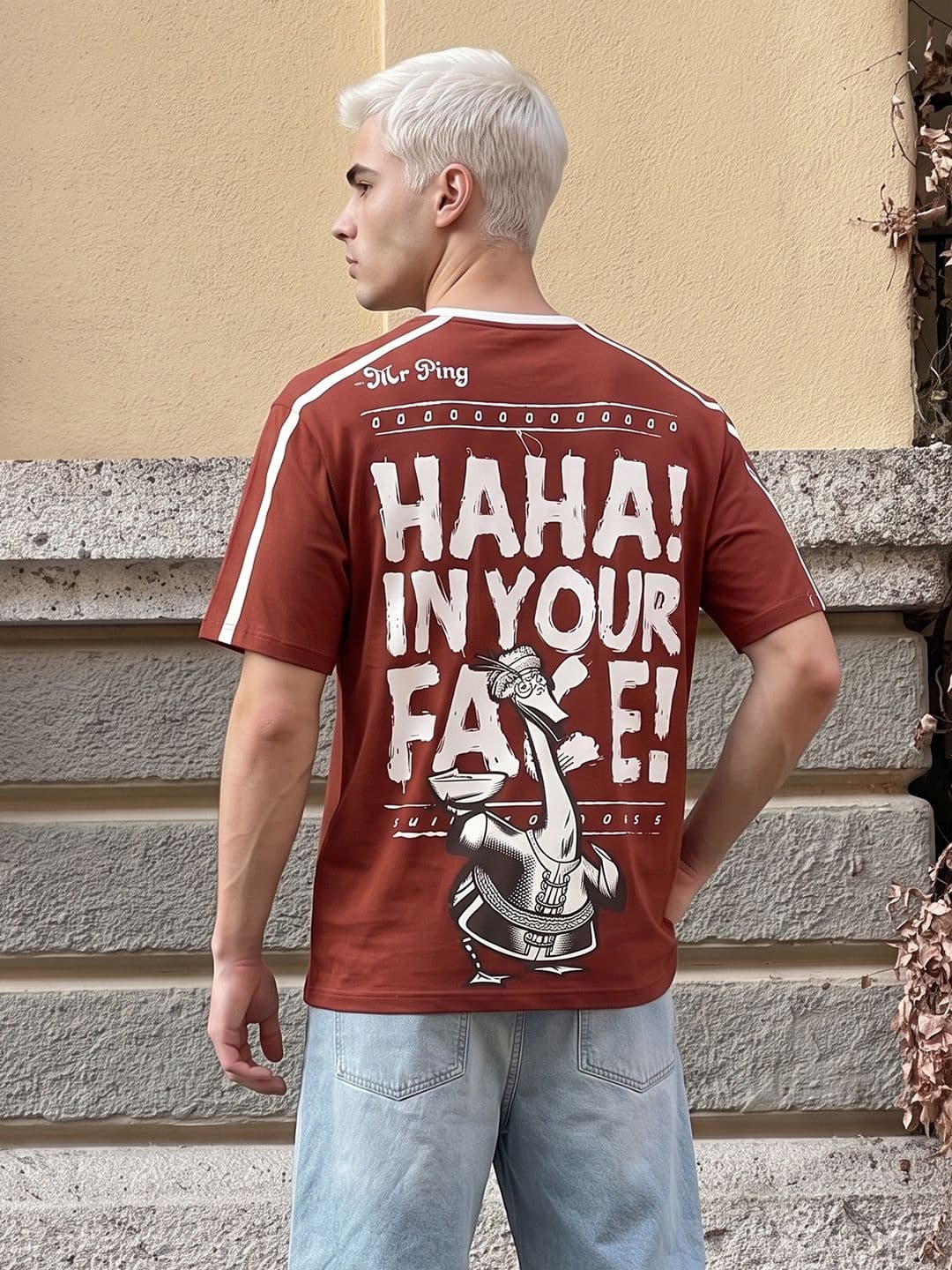 Kung Fu Panda by Kook N Keech Typography Printed Pure Cotton T-shirt - view 1