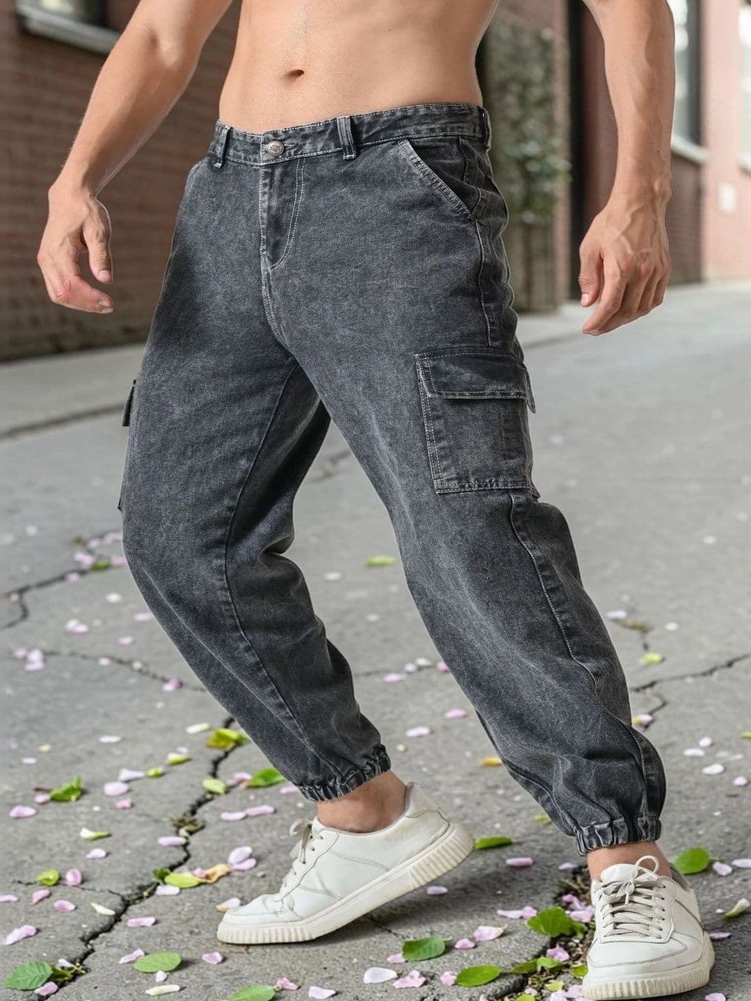 styhub Men Jogger High-Rise Heavy Fade Jeans - view 1