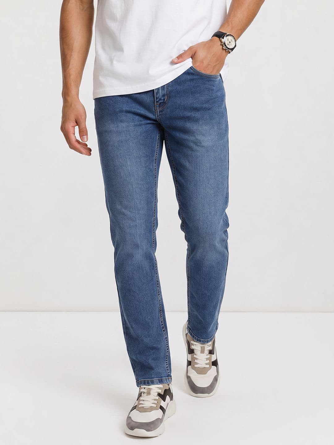 The Roadster Life Co. Men Slim Fit Heavy Fade Jeans - view 1