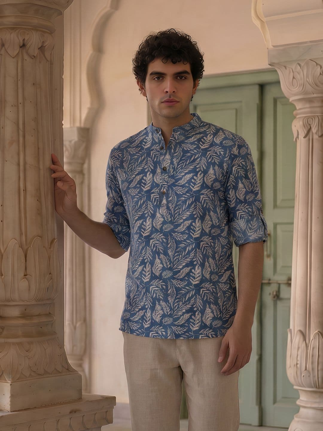 Anouk Men Floral Printed Indie Prints Kurta - view 1