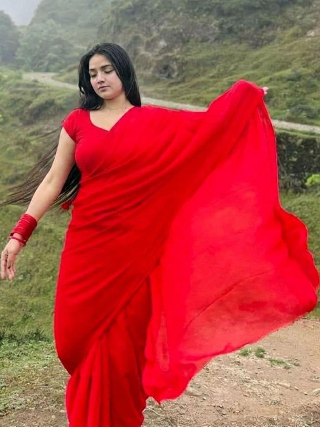 Moda Rapido Poly Georgette Designer Saree - view 1