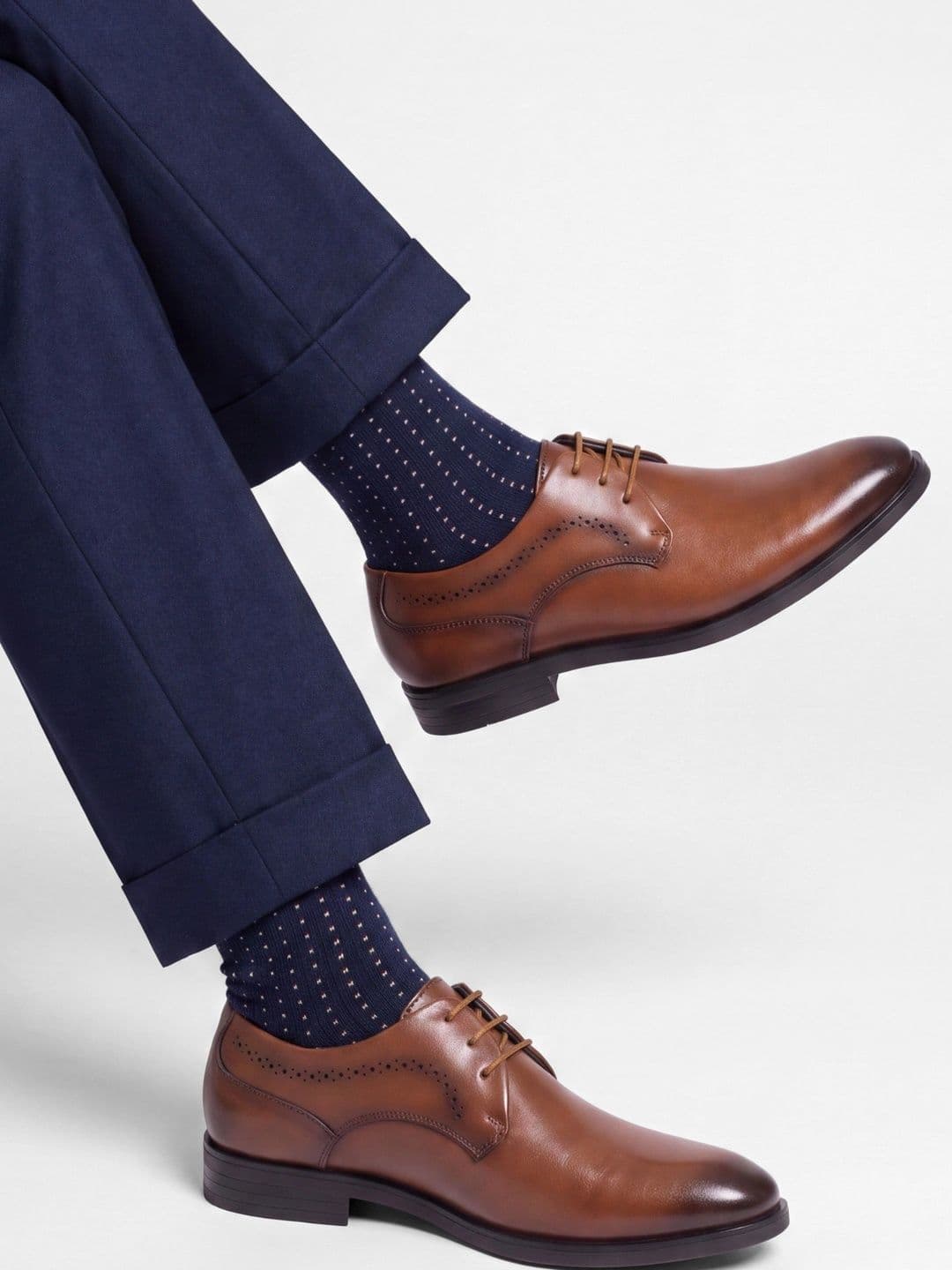 House of Pataudi Men Pointed Toe Lace-Ups Derbys Formal Shoes - view 1