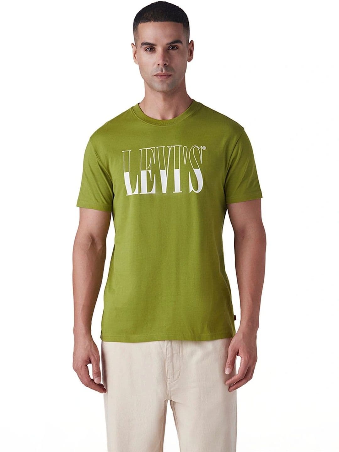 Levis Brand Logo Printed Pure Cotton Slim Fit T-shirt - view 1