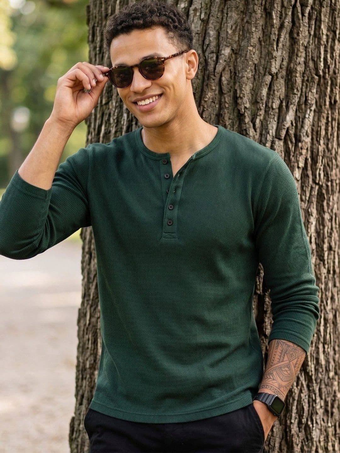 Starvy Men Henley Neck T-shirt - view 1