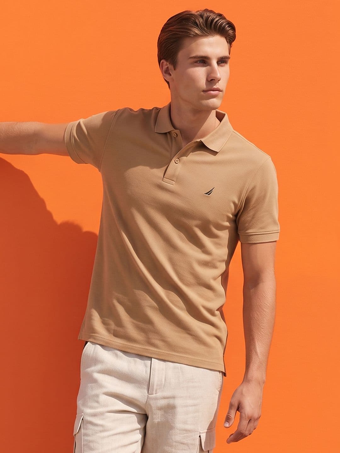 Nautica Polo Collar Pure Cotton T-shirt - view 1