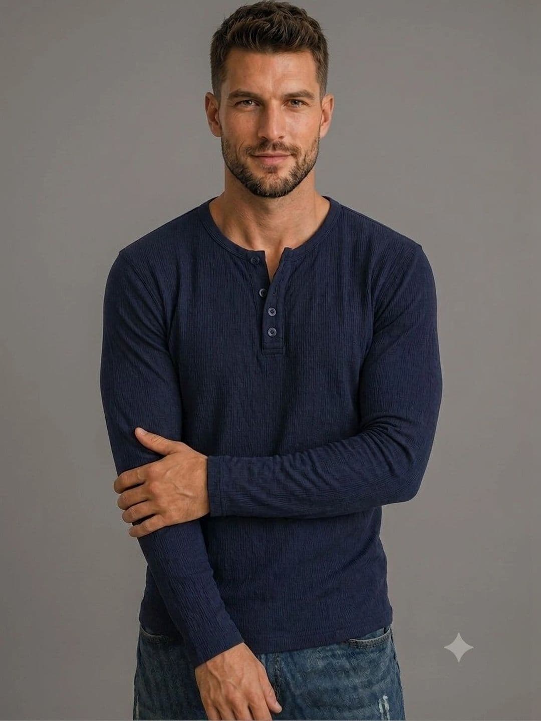 JERKYN Men Henley Neck Slim Fit T-shirt - view 1