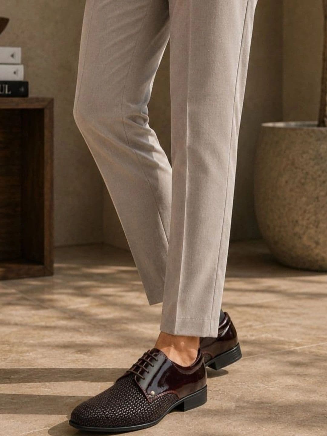 MICHAEL ANGELO Men Textured Formal Derbys - view 1