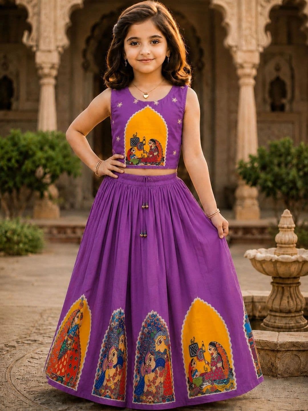 KALINI Girls Embellished Ready to Wear Lehenga & - view 1