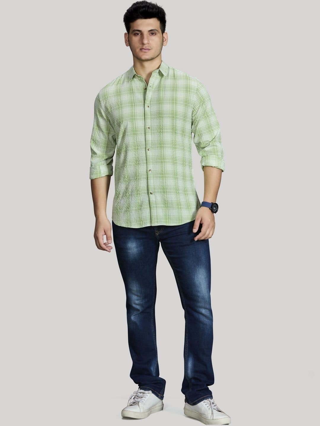 Mast & Harbour Men Micro Checks Checked Casual Shirt - view 1
