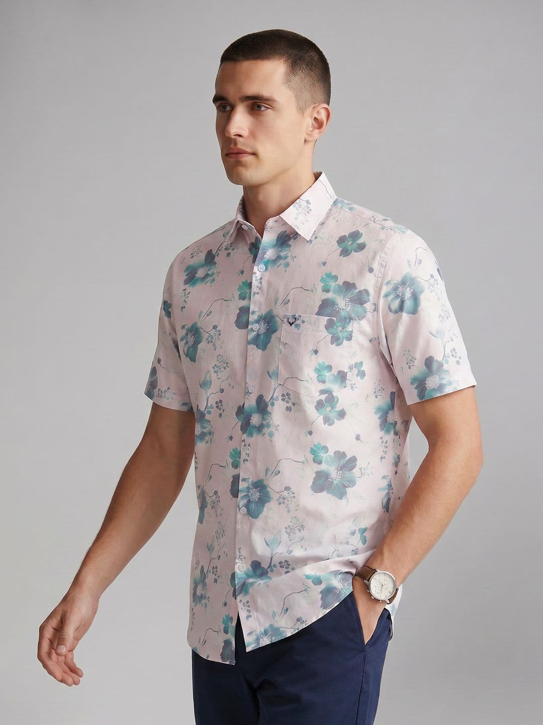 Allen Solly Sport Fit Floral Printed Pure Cotton Casual Shirt - view 1