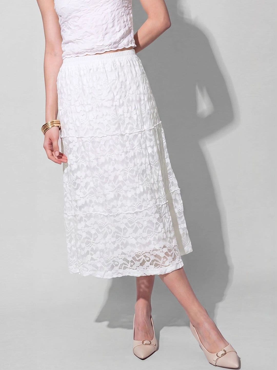 max Women Self Design Tiered Midi Tiered Skirt - view 1