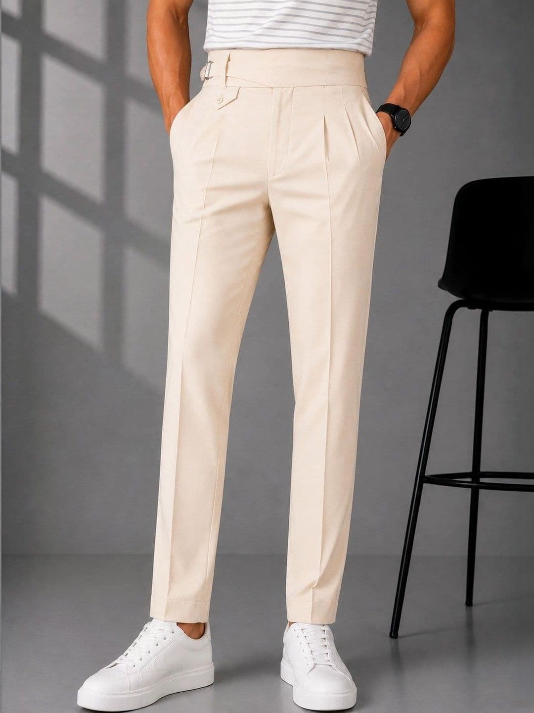 el cielo Men Tailored Easy Wash Pleated Trousers - view 1