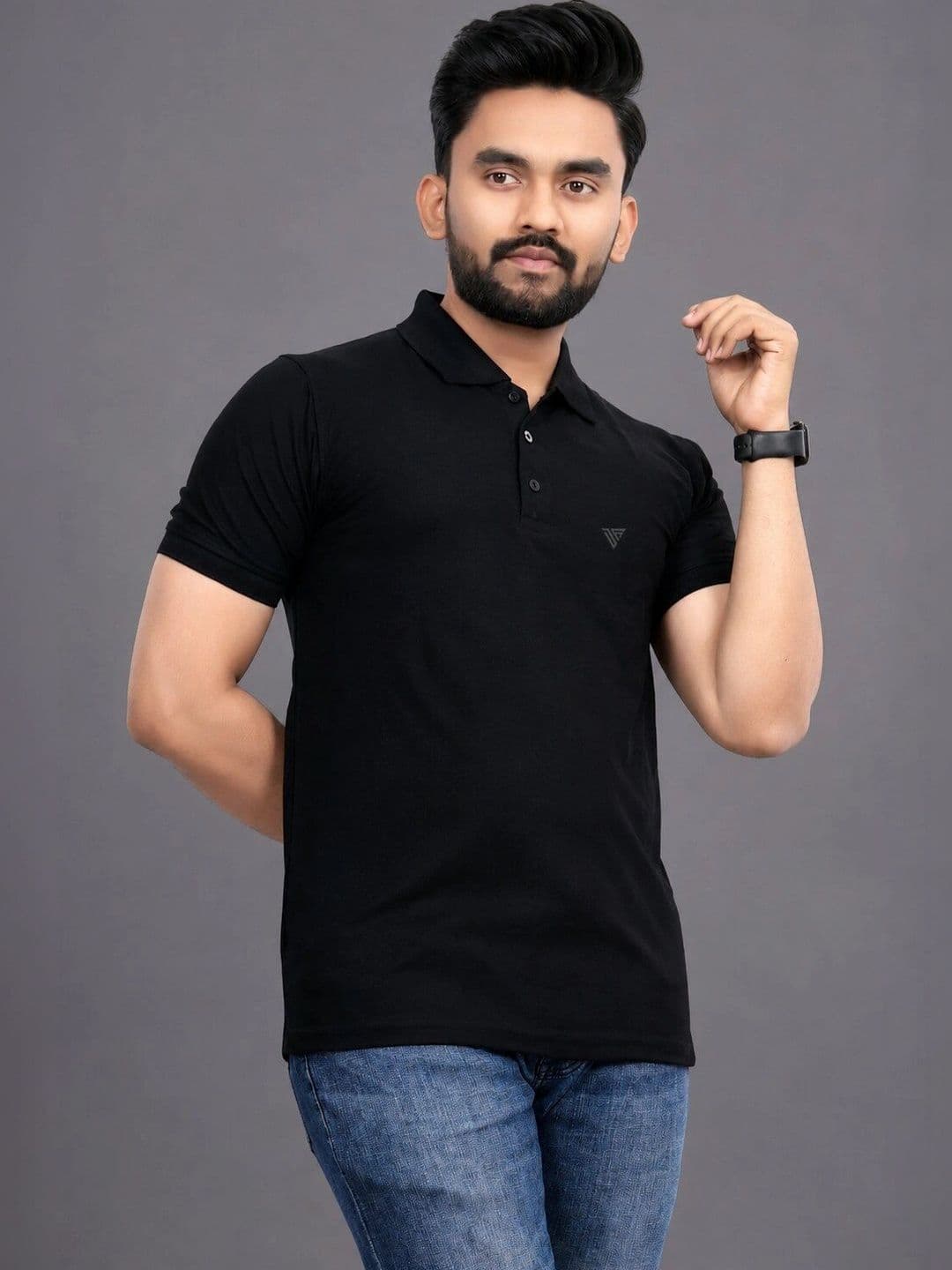 BAGHADBILLO Men Polo Collar T-shirt - view 1
