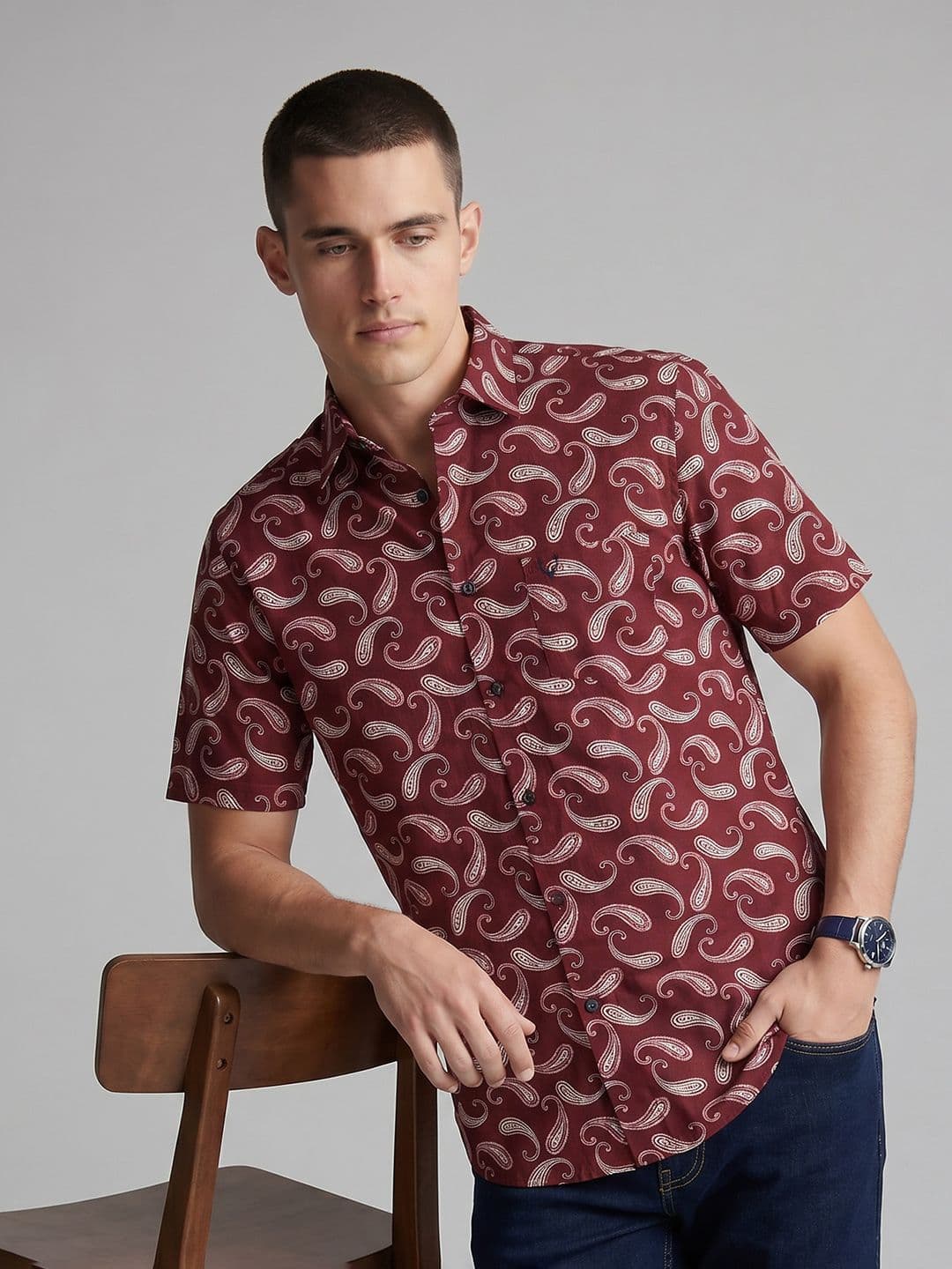 Allen Solly Sport Fit Paisley Printed Pure Cotton Casual Shirt - view 1