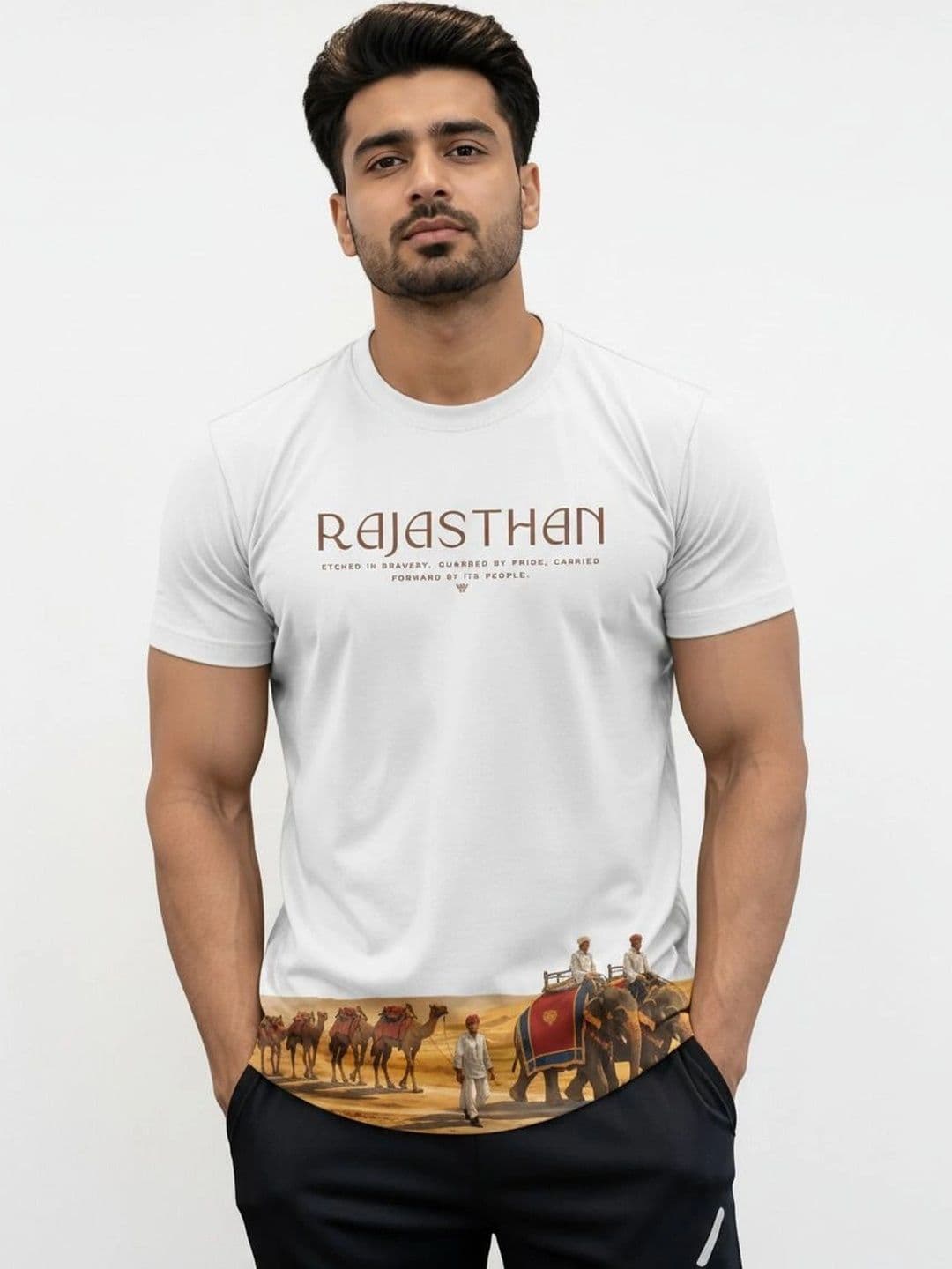 Warrior World Men Printed Pure Cotton T-shirt - view 1