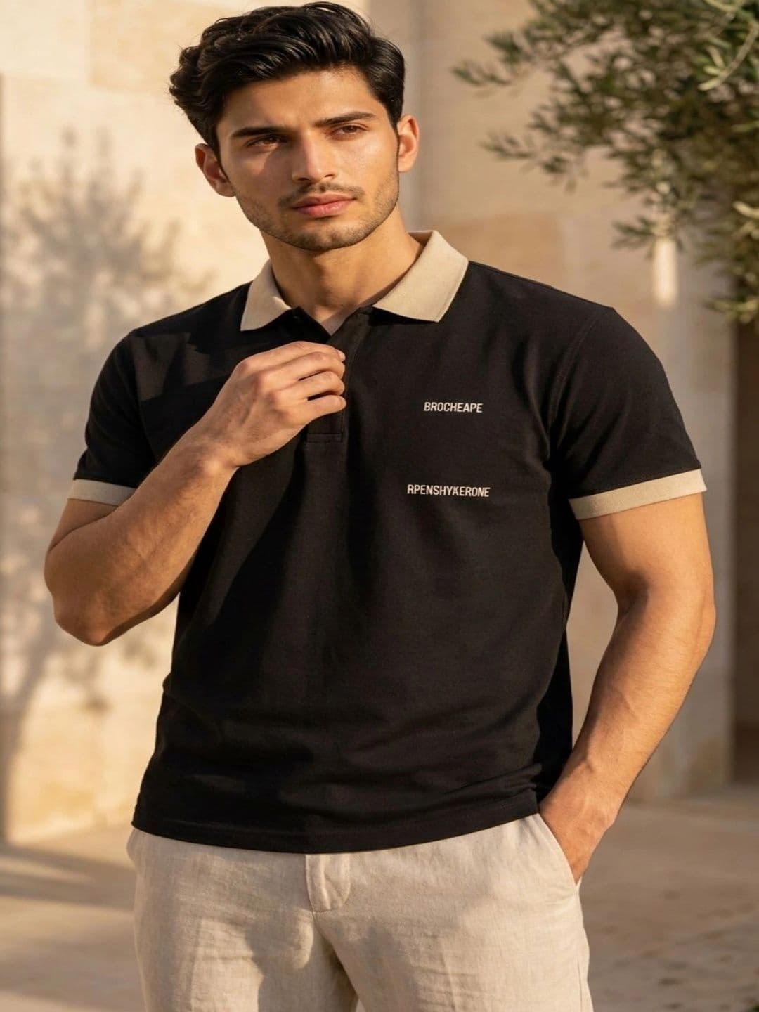 DLOOK DESIGNER Men Typography Printed Polo Collar T-shirt - view 1