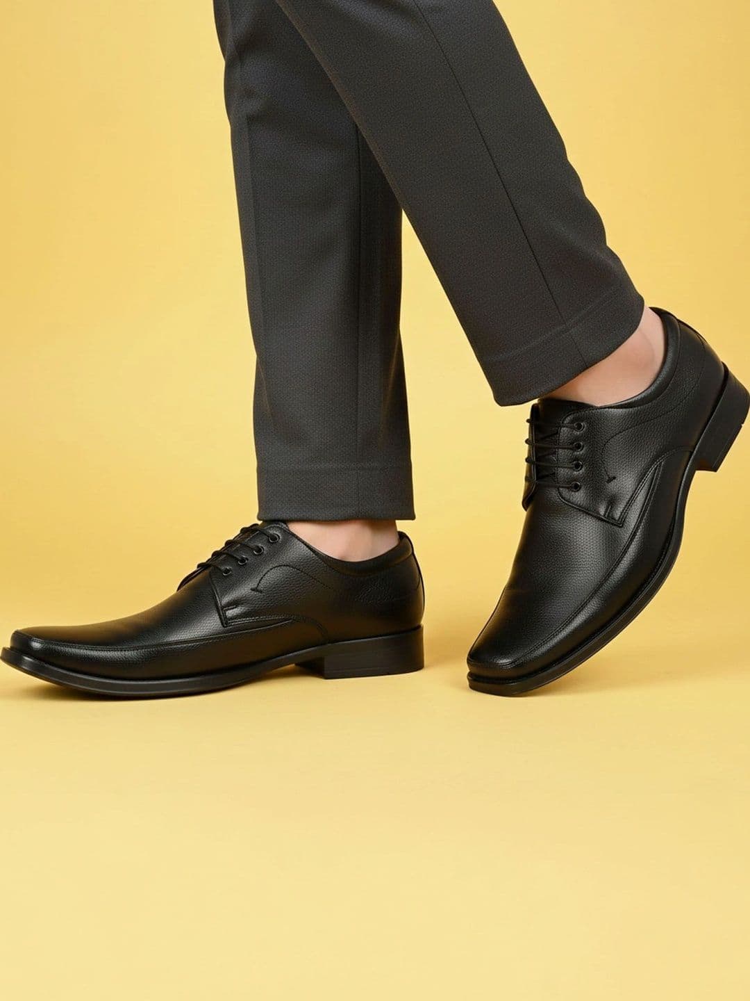 Vitoria Men Square Toe Lace-Ups Formal Derbys Shoes With Belt & Wallet - view 1