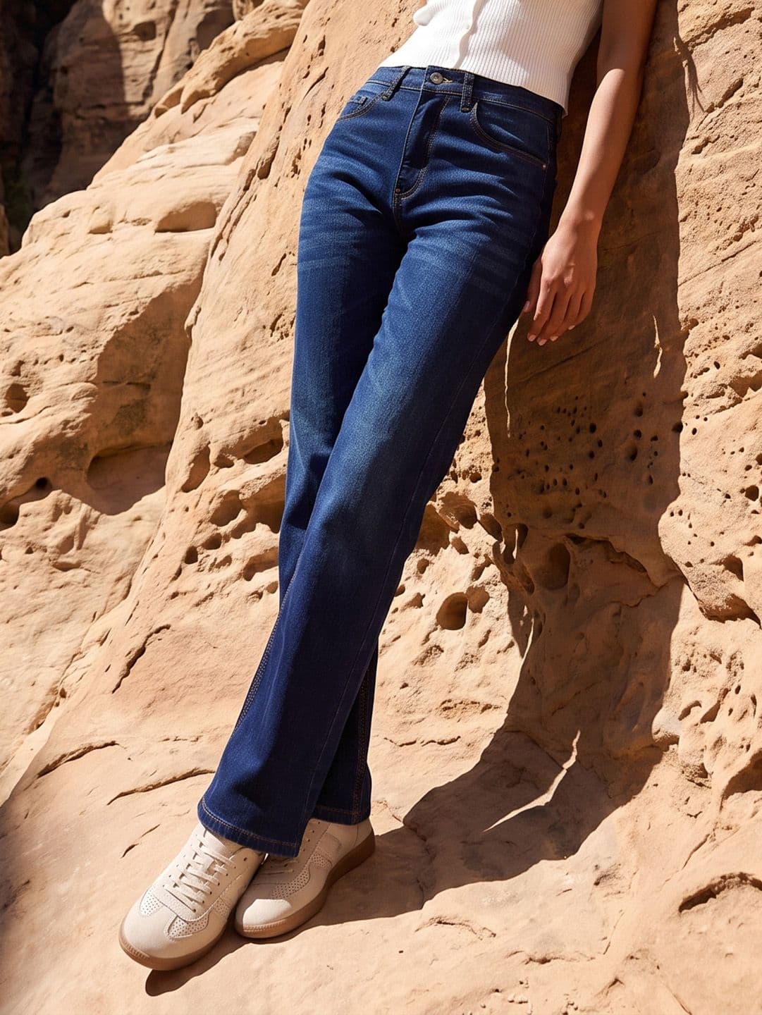 The Roadster Life Co. Women Straight Fit Light Fade Stretchable Jeans - view 1