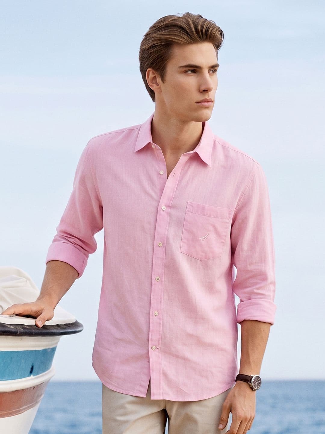 Nautica Slim Fit Pure Cotton Casual Shirt - view 1
