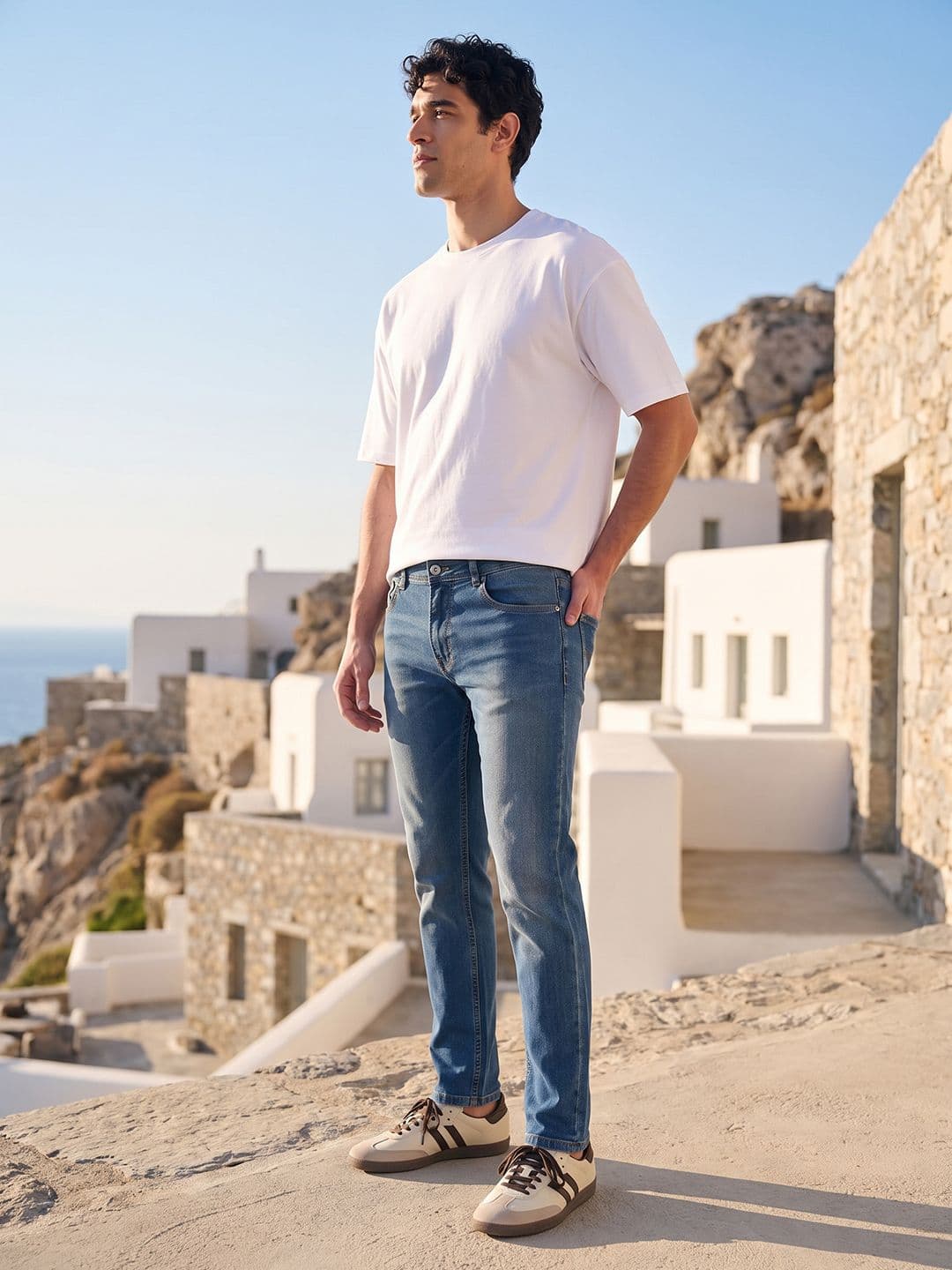 Mast & Harbour Men Slim Fit Stretchable Jeans - view 1