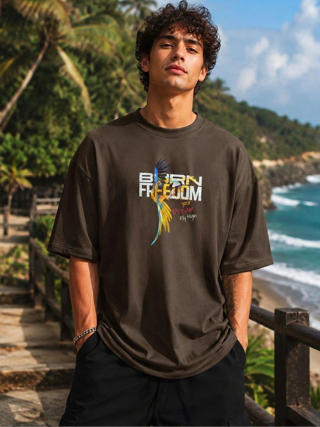 Warrior World Men Printed Pure Cotton T-shirt - view 1