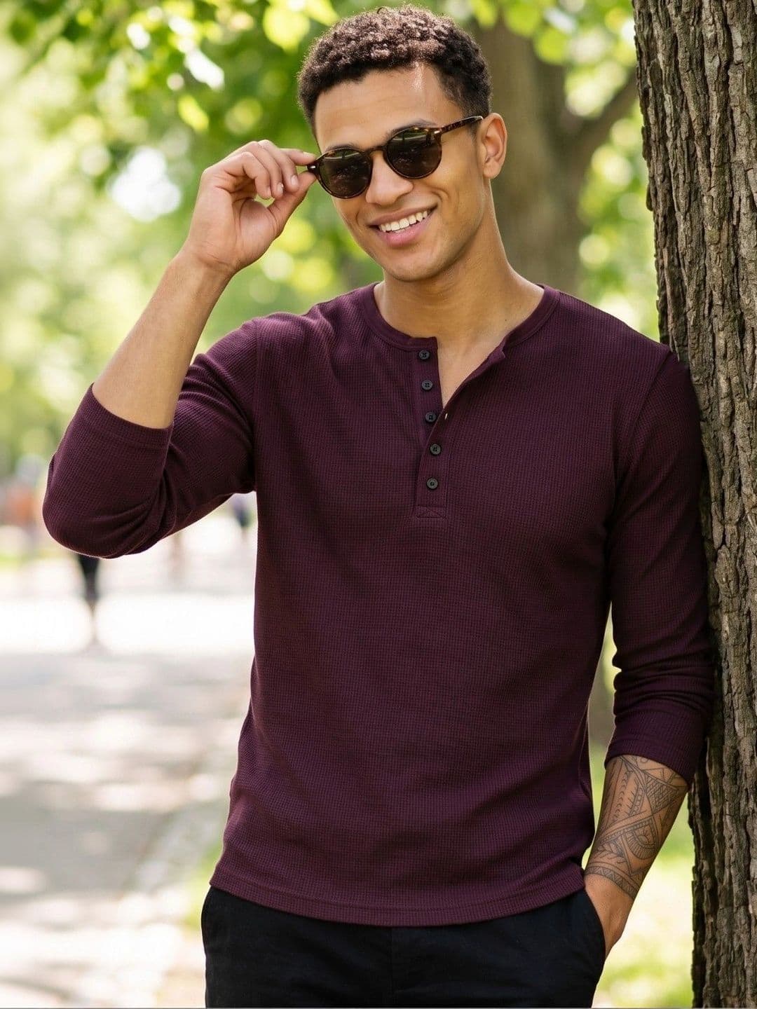 Starvy Men Henley Neck T-shirt - view 1