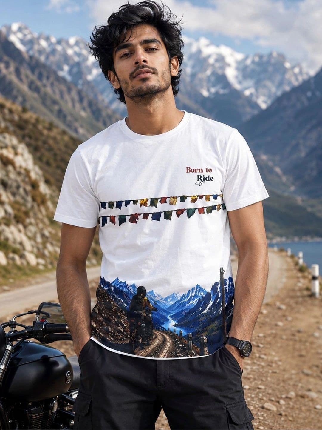 Warrior World Men Printed Pure Cotton T-shirt - view 1