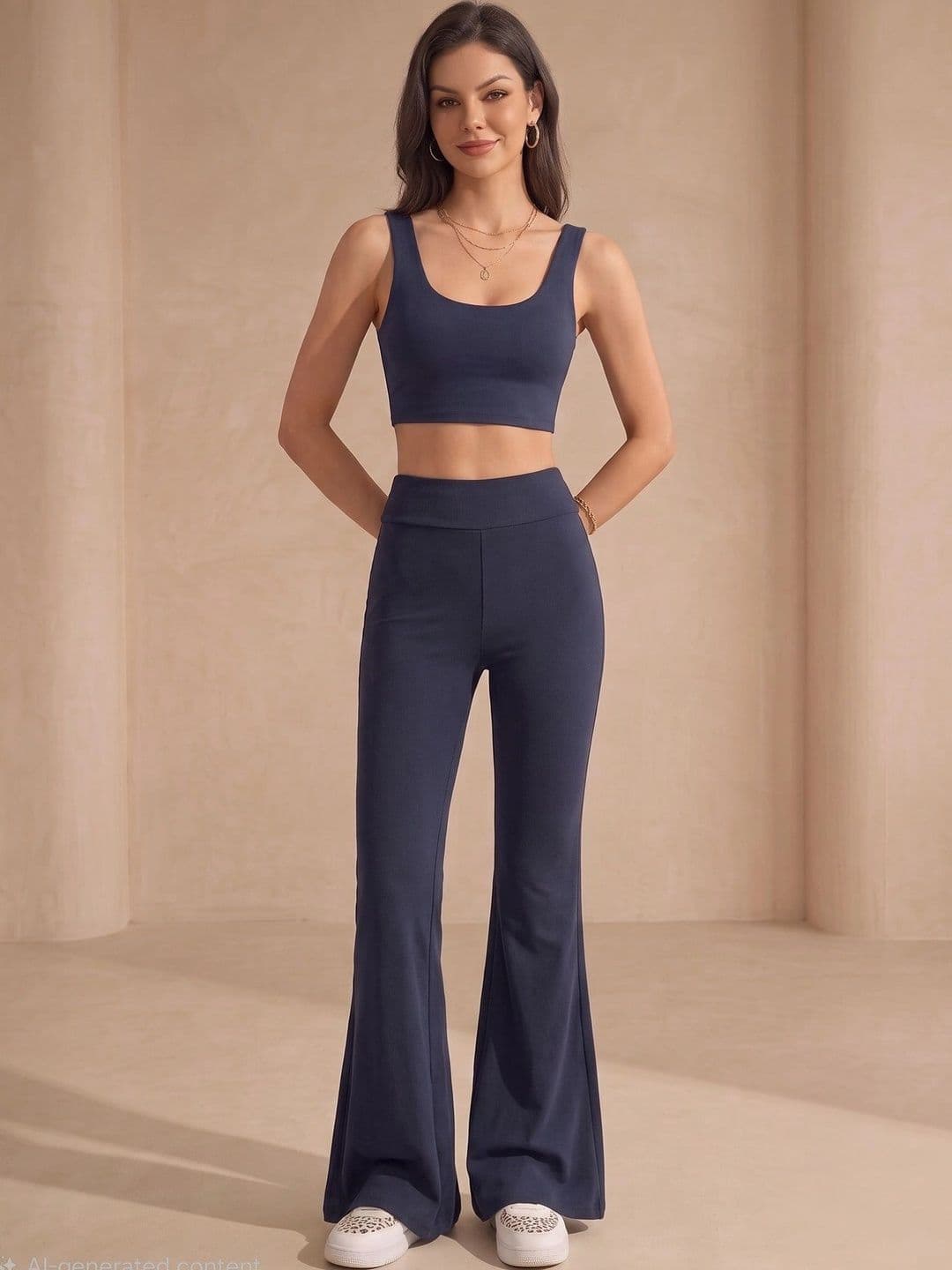 LYNO Women Solid Knitted Palazzos - view 1