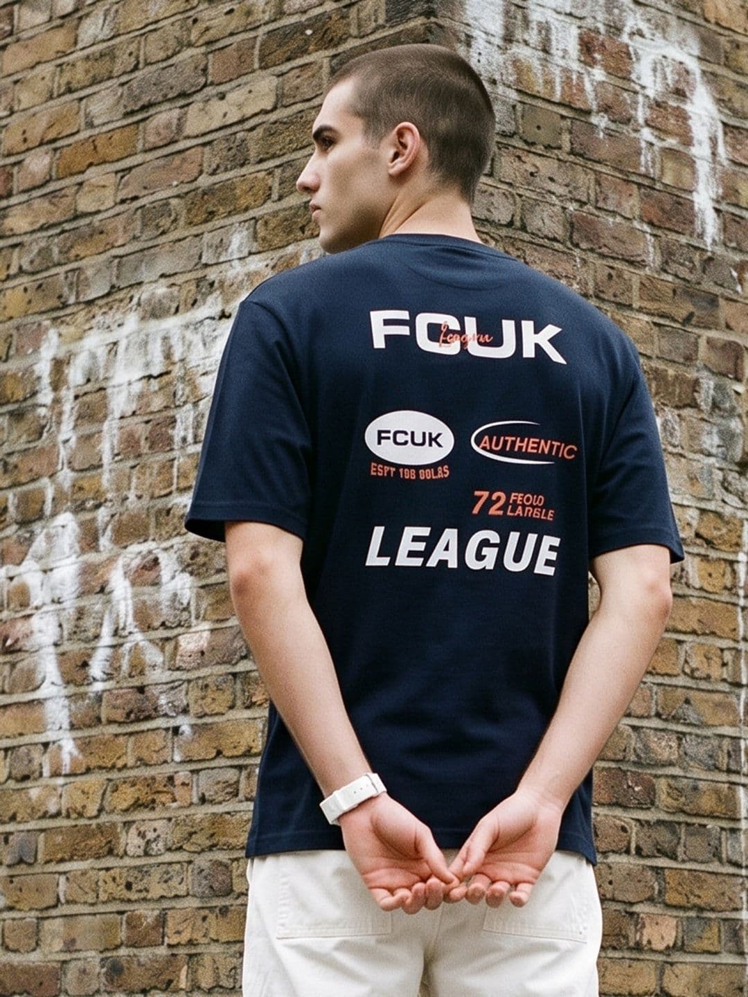 FCUK Printed Pure Cotton T-shirt - view 1