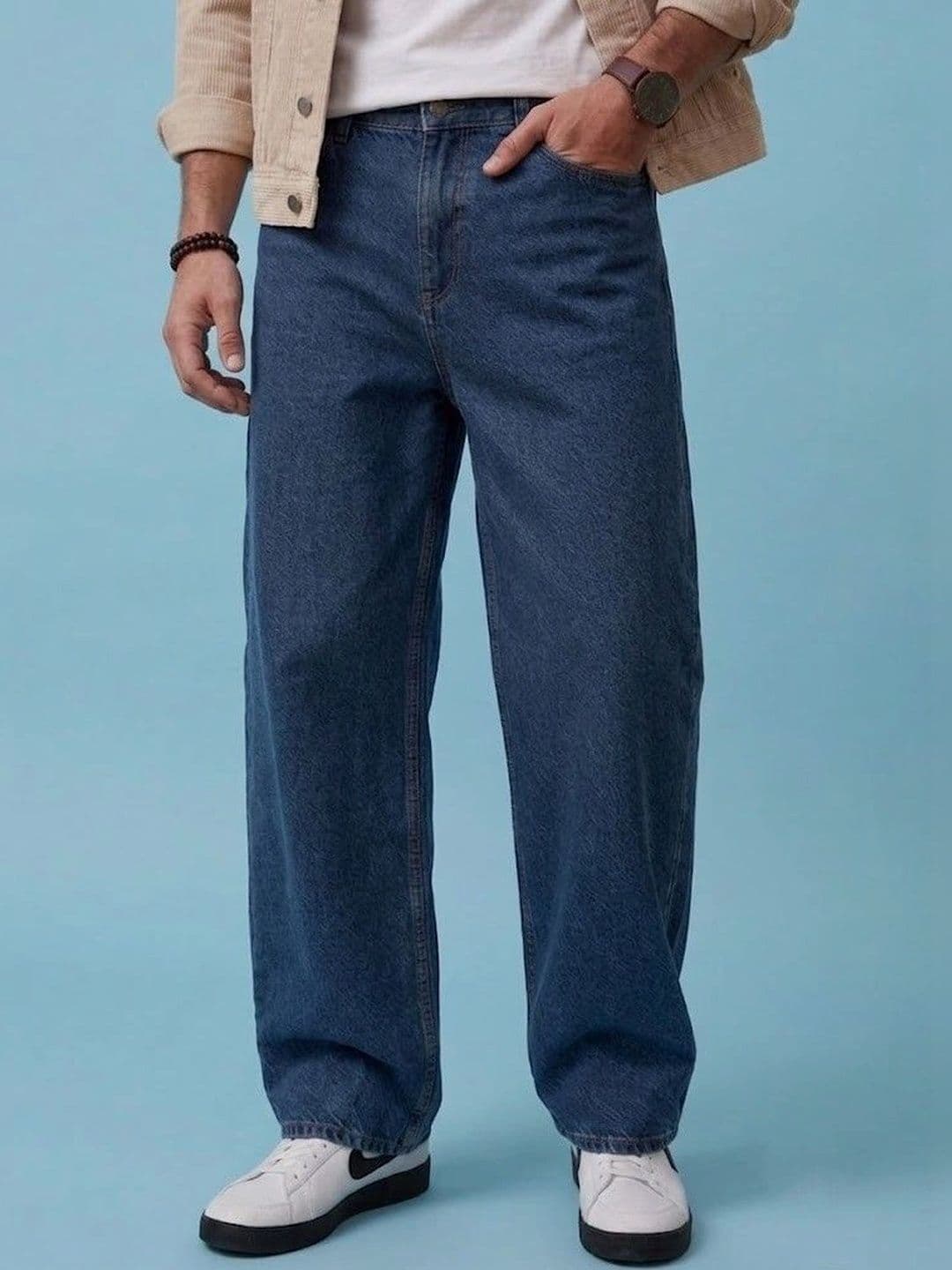 Ds Fashion Men Wide Leg Mid-Rise Jeans - view 1