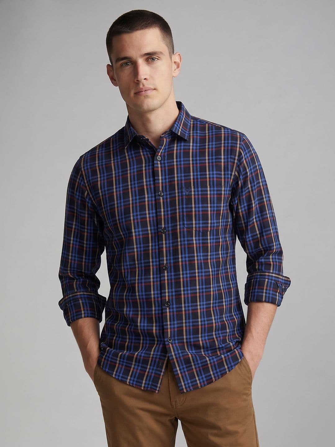 Allen Solly Sport Fit Tartan Checked Pure Cotton Casual Shirt - view 1