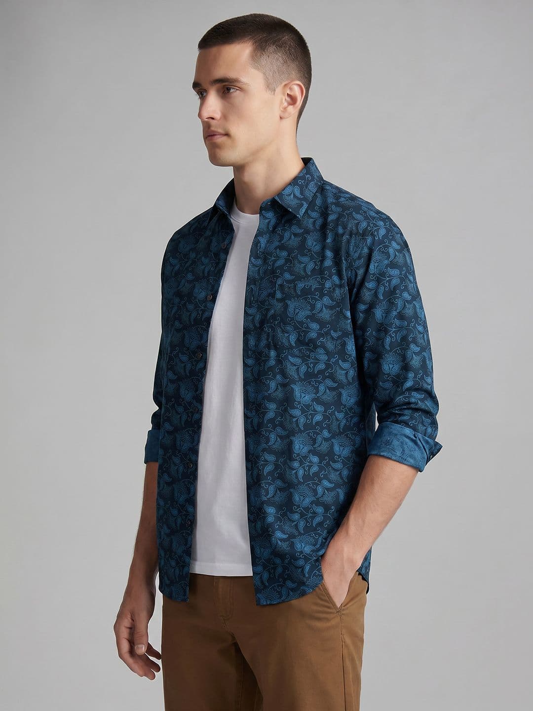 Allen Solly Sport Fit Floral Printed Pure Cotton Casual Shirt - view 1