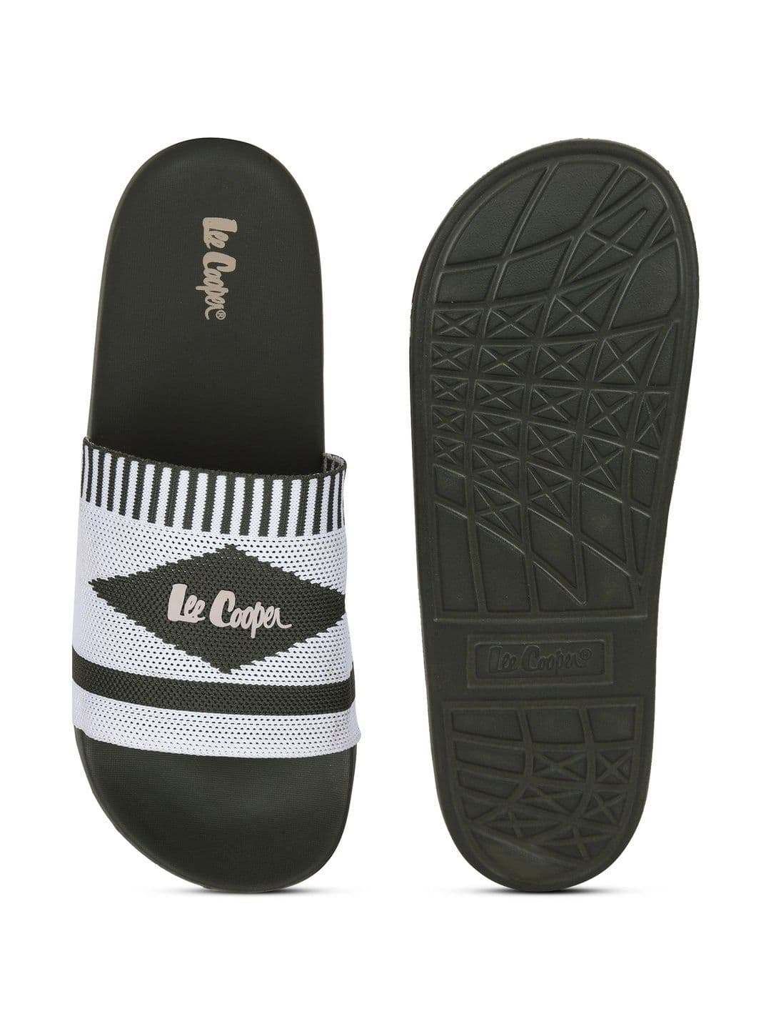 Lee Cooper Men Striped Rubber Sliders - view 1