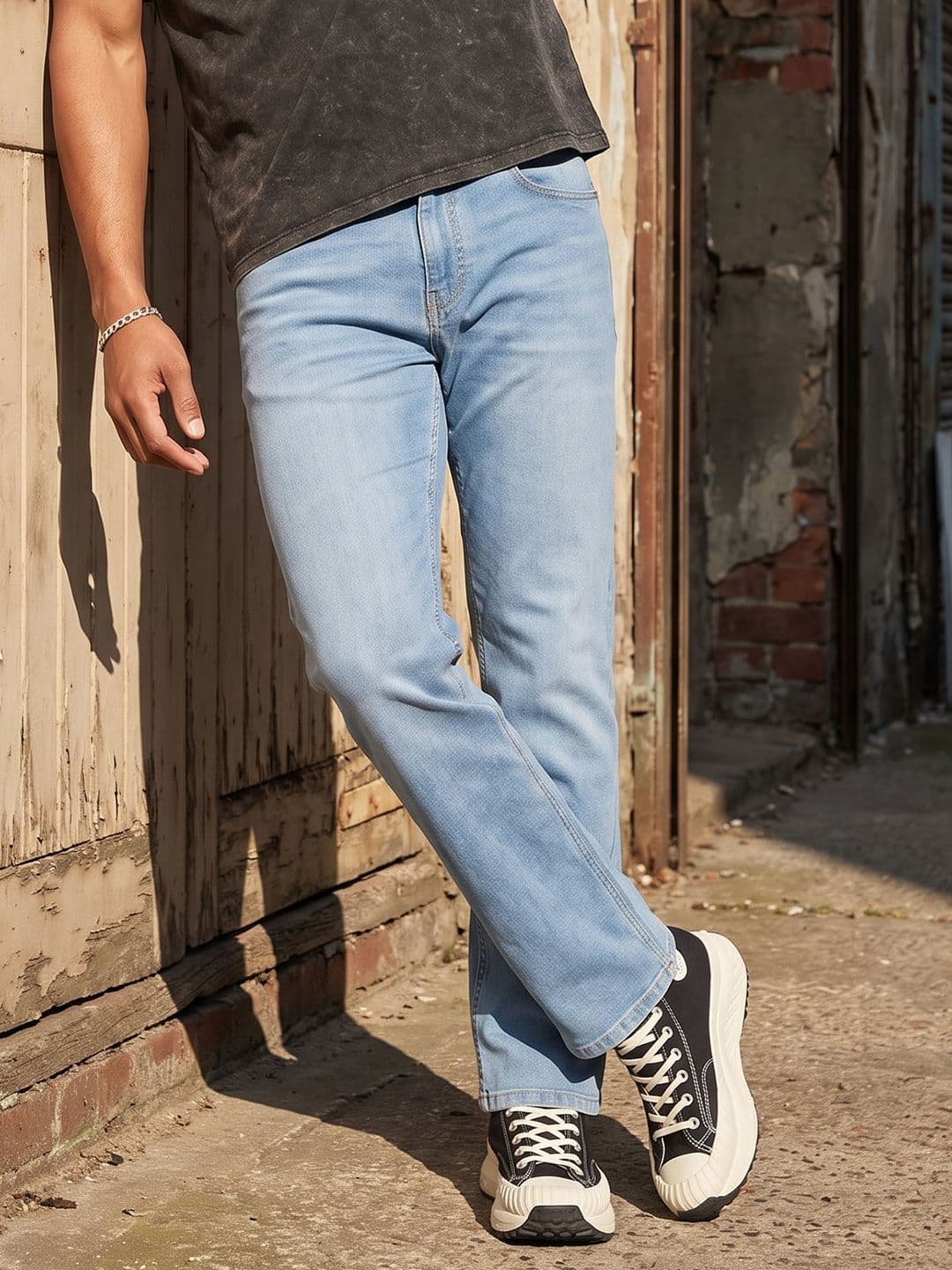 The Roadster Life Co. Men Slim Fit Heavy Fade Stretchable Jeans - view 1