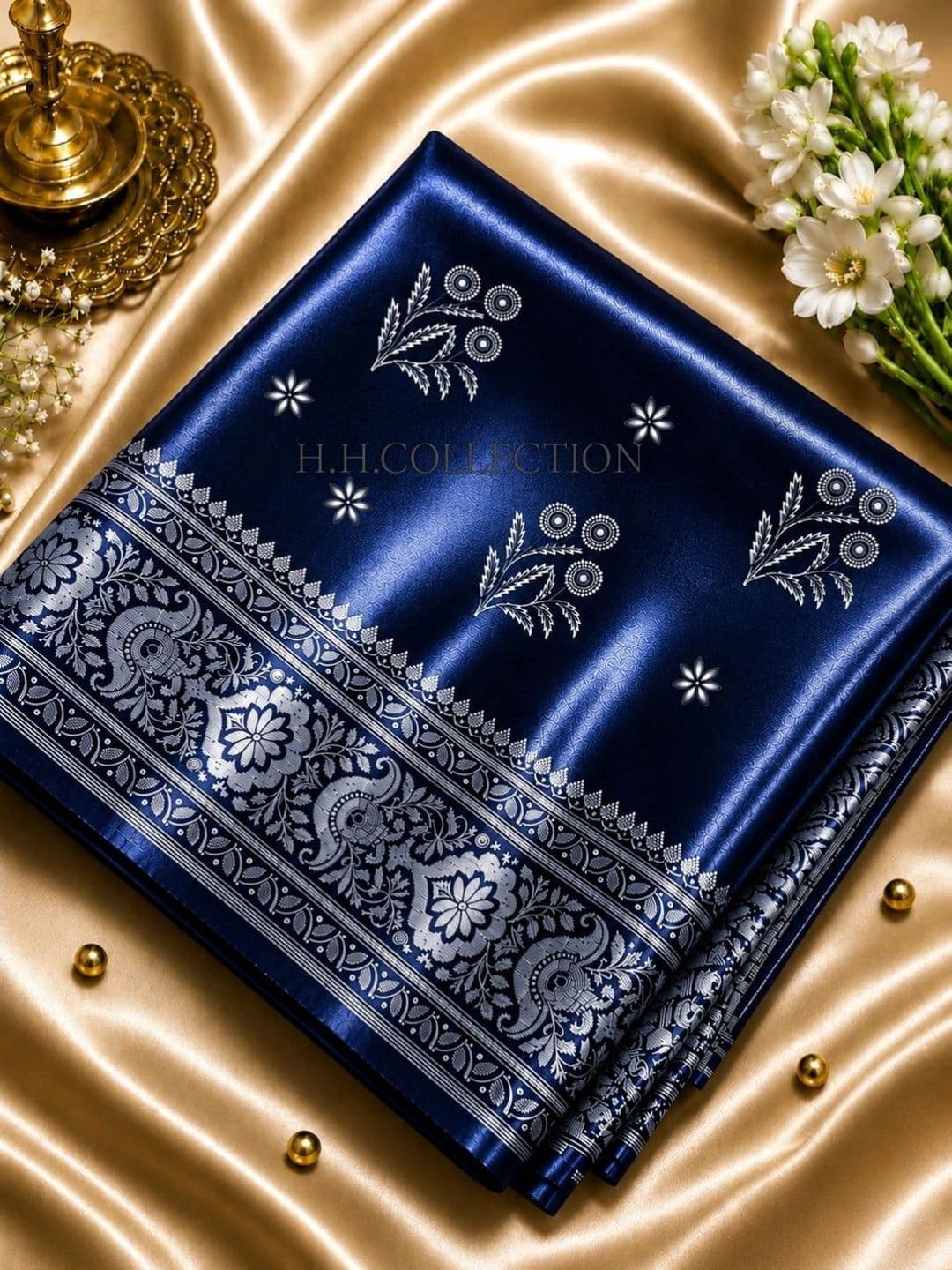 FASHION SENSE Woven Design Zari Satin Banarasi Saree - view 1