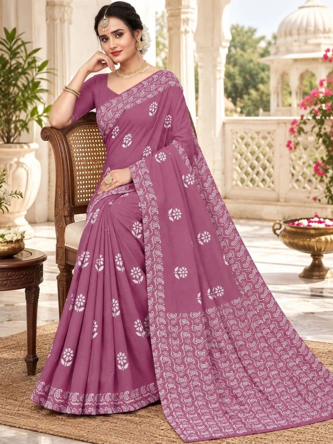Karishma Pure Cotton Bandhani Saree - view 1