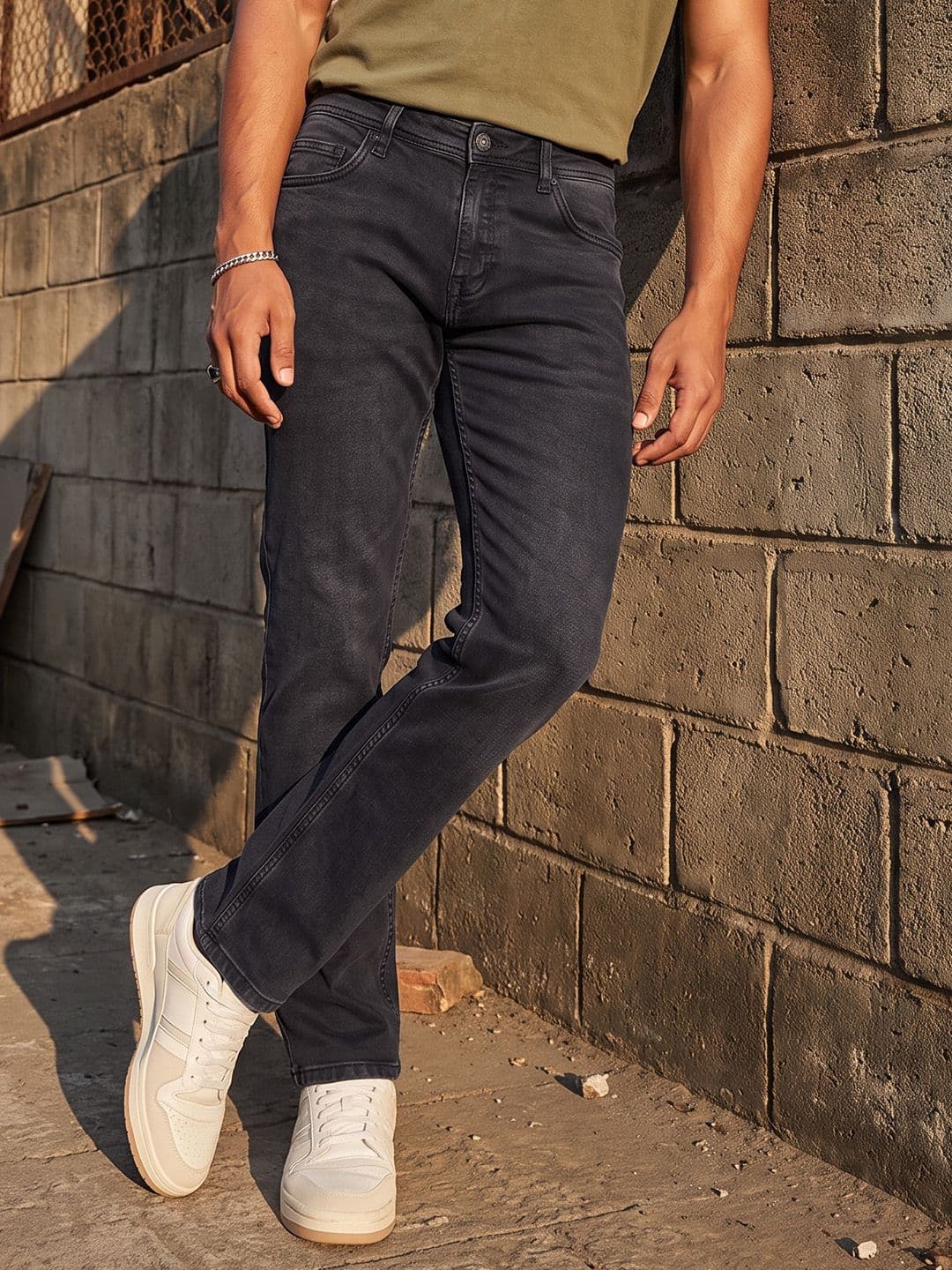 The Roadster Life Co. Men Slim Fit Light Fade Stretchable Jeans - view 1