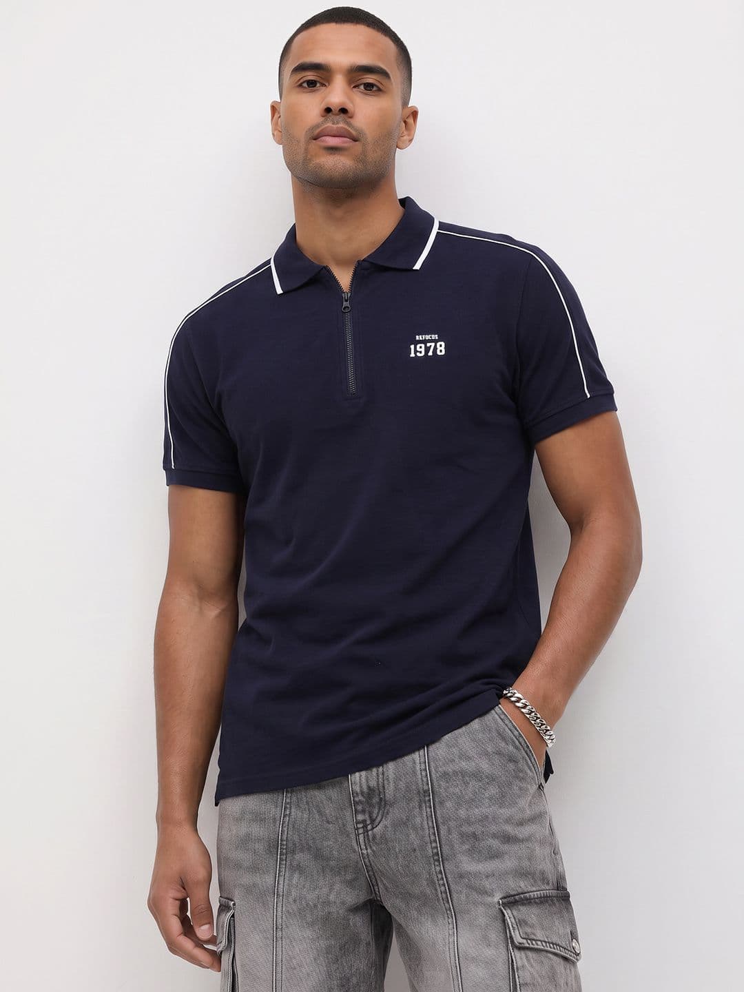 The Roadster Life Co. Polo Collar Pure Cotton T-shirt - view 1