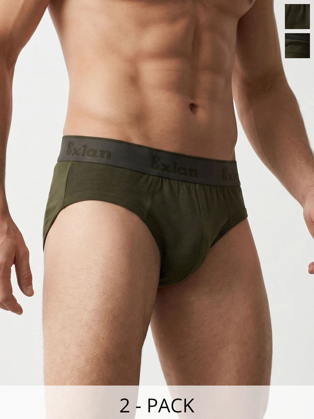 Exlan Men Pack of 2 Anti Bacterial Cotton Basic Briefs - view 1